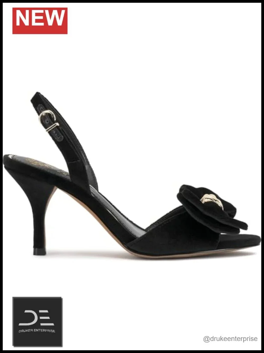 Vince Camuto Paycen Bow Detail Slingback Heel Sandals Nylon Open Toe